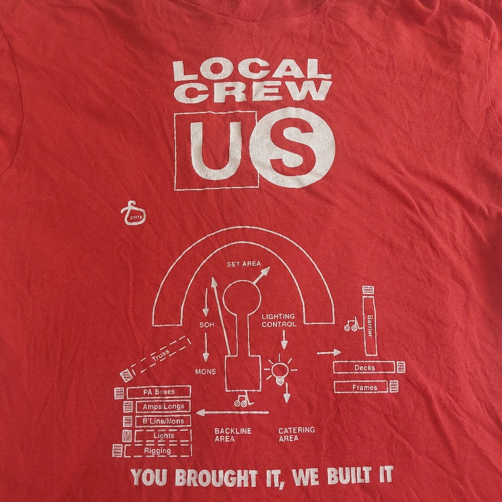 Peter Gabriel's US Tour Local Crew T-shirt